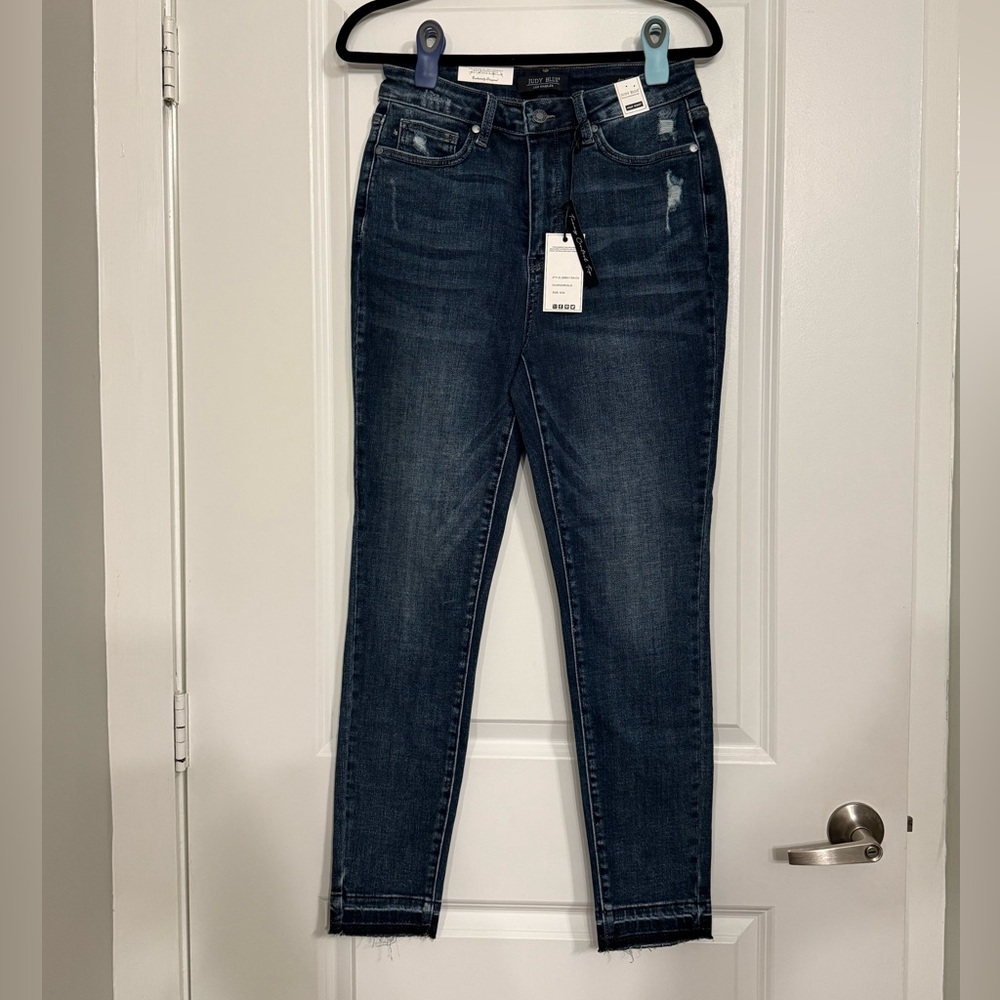 Judy Blue Released Hem High Waist Skinny Jeans Size 29 NWT